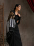 Regal Black Cotton Saree with Bronze & Silver Pallu